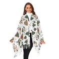 thumbnail image 3 of FORMRS Womens Scarf Winter Soft Long Big Warm Shawls Wrap Tassel Scarves, Brown Christmas House, 3 of 9