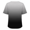 thumbnail image 4 of yunLCZ Casual Tops Discounted Women's Fashion Casual Solid Color Button Short Sleeve Top T Shirt workout form-fitting T-shirts women, 4 of 7