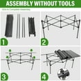 thumbnail image 6 of LELINTA Camping Table That Fold up Lightweight, Aluminum Folding Table Roll Up Table with Easy Carrying Bag for Indoor, Outdoor, Camping, Backyard, BBQ, Party, Patio, Beach, Picnic, 6 of 8