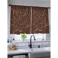 thumbnail image 5 of Sheer Curtains 45 Inch Length, Brown Plants Semi Sheer Curtains Light Filtering Window Treatment, Farmhouse Rustic Farm Leaves Branches Privacy Voile Drapes for Living Room Bedroom 52x45 Inch, 5 of 7