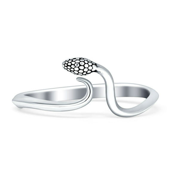 Snake Ring Vintage Style Oxidized Ring 925 Sterling Silver Size 5