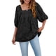 thumbnail image 3 of Blusa de Mujer Sonducket de manga corta holgada ropa de verano Negro L, 3 of 6