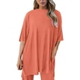 thumbnail image 7 of PRETTYGARDEN Women's 2 Piece Outfits Casual Short Sleeve Pullover Tops and Wide Leg Pants Lounge Sets Tracksuits, 7 of 7