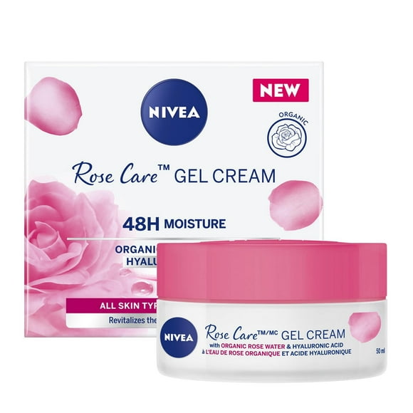 NIVEA Rose Care Gel-Crème, tous les types de peau, 50 mL