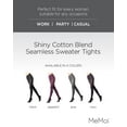 thumbnail image 2 of MeMoi Shiny Cotton Blend Seamless Sweater Tights - Womens - Female (Medium/Large, Gray), 2 of 12