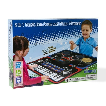 2 in 1 Music Jam Drum and Musical Piano Play Mat