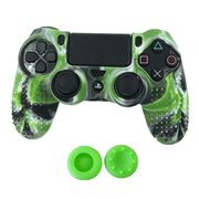 Controller Skins for PS4, Silicone Controller Cover Skin Protector Compatible /PS4 Slim/PS4 Pro with 2 Cute Thumb Grips Caps