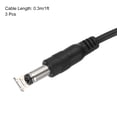 thumbnail image 2 of 3pcs USB to DC Power Cable 3A 5V DC Power Cord 5.5mm x 2.5mm Jack Charging Plug Connector Cable Adapter for Fan Camera(1ft, Black), 2 of 6