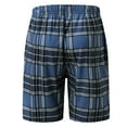 thumbnail image 5 of Pxiakgy women's sleepwear Mens Fashion Casual Plaid Printed Elastic Waist Shorts Home Pants Pajamas Navy Blue + M, 5 of 8