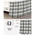thumbnail image 3 of Sage Green Black Plaid Wrap Around Bed Skirts for Queen Bed 18" Drop,Bed Skirt with Adjustable Elastic Belt Dust Ruffle Bed Valance for Bedroom Hotel Farmhouse Green Black Checkered Bed Frame Cover, 3 of 7