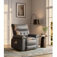 thumbnail image 1 of Gaderth 360° Swivel Massage Recliner Chair, Swivel Nursery Rocker Recliner with Remote Control, Manual PU Leather Reclining Sofa Chair with Side Pocket, Modern Lounge Seat for Living Room Nursery, 1 of 7