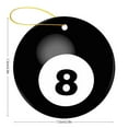 thumbnail image 2 of Christmas Ceramic Ornament Billiards Gift Double-Sided Ceramics Ornaments Pool Ball Billiards Eight Ball Collectible Present Gift Xmas Tree Decoration Christmas Ornament for Family Sister Friend, 2 of 8