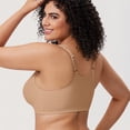 thumbnail image 2 of DELIMIRA Women's Front Closure Bras Racerback No Underwire Plus Size Full Coverage Lace Bra, 2 of 2