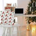 thumbnail image 6 of Christmas Cardinal Bird Chair Back Covers Set of 6, Red Bird Pine Leaves Farmhouse Stretch Dining Chair Back Slipcovers Removable Seat Cover for Kitchen Restaurant Hotel Cafe, 6 of 9