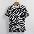 thumbnail image 3 of Animal Print Patterns Women's Short Sleeve T-Shirt Crew Neck Casual Summer Trendy Loose Fit Tops, 3 of 6