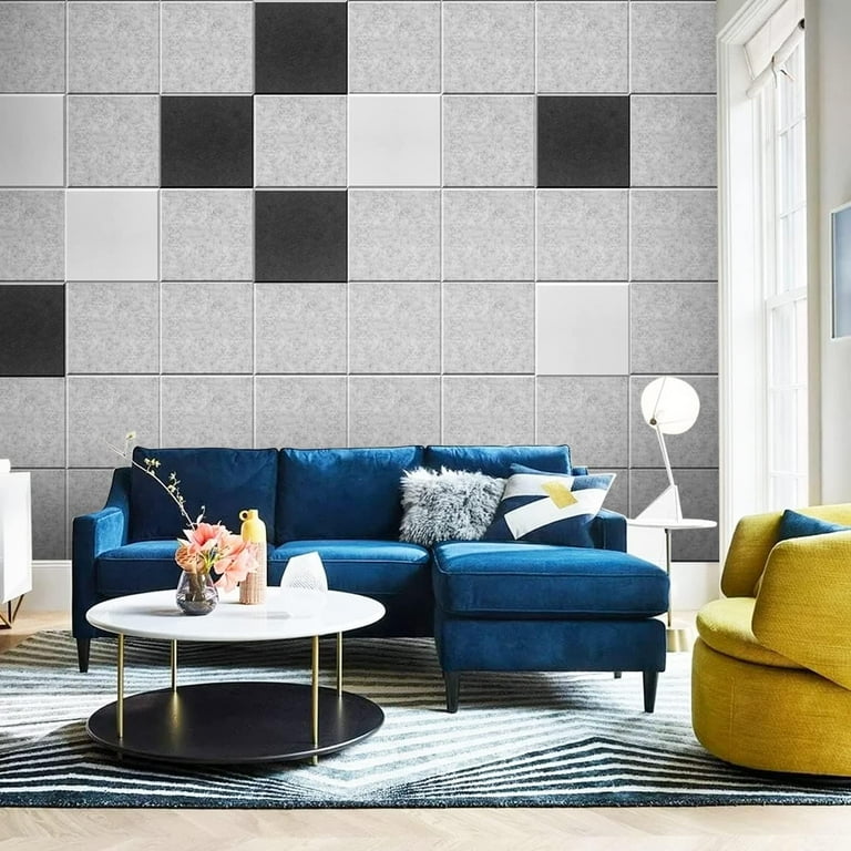 Acoustic Panelss Kuchoow 12 Pack Self Adhesive Acoustic Panels Sound Proof Noise Cancelling Wall Panels Sound Dampening Panels For Wall Door 12 X