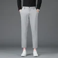thumbnail image 5 of Pantalones de traje rectos para hombre, pantalones negros de verano para hombre, 9 pantalones cortos, reseñas coreanas, muchos elegantes, de alta calidad, 2024 con estilo, 5 of 5