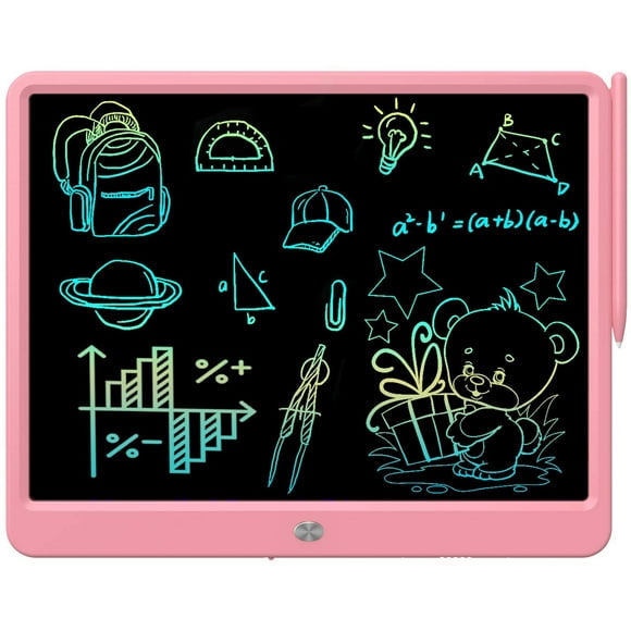 DAMAIE 15 Inches Colorful LCD Writing Tablet Drawing Pad Educational Toy Pink