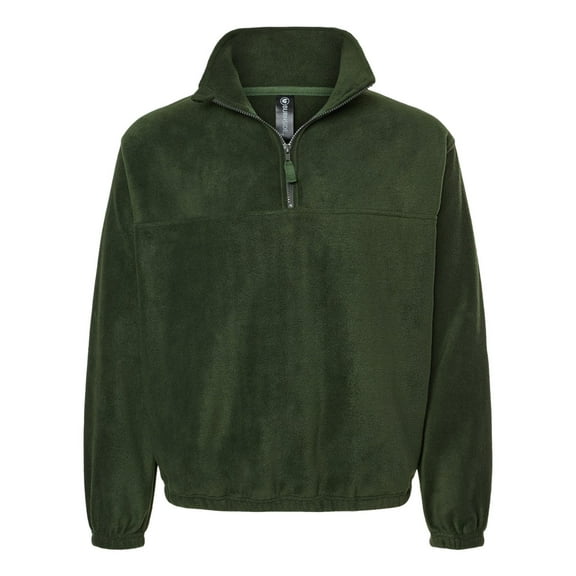 Burnside Mens Polar Fleece Quarter-Zip Pullover