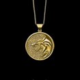 thumbnail image 1 of Witcher Geralt of Rivia Medallion White Wolf Necklace for Men Women Gift Mens Birthday Pendant Vintage Gwynbleidd, 1 of 5