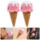 thumbnail image 4 of ColoMX 2 uds., decoración de cono de helado realista, simulación de helado, accesorio multifunción, modelo de postre falso, comida falsa de imitación, postre Artificial, 4 of 8