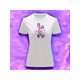 thumbnail image 2 of Playera Blusa Con Estampado De Conejo Kawai Con Caras Fantasmas Ropa Para Mujer Color Blanco Talla Chica Marca Emil SaEs, 2 of 4