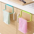 thumbnail image 7 of Storage Dish Towel Holder,Plastic Wire Over Cabinet Towel Rack Storage Organizer,Hang on Cabinet or Door,Towel Bar Holder for Kitchen - Holds Hand Towels, Washcloths - Spira Collection(Green), 7 of 7