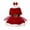 Red, variant on HQREA Dog Christmas Dress with Hair Bow Winter Puppy Holiday Costume Red Velvet Dress Pet Outfit Clothes