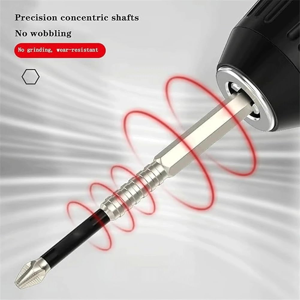 PH2 Magnetic Screwdriver Bits Set, Anti-Slip Impact Driver Drill Bits, Durable Alloy Steel, Impact Resistant for Home DIY & Professional Use