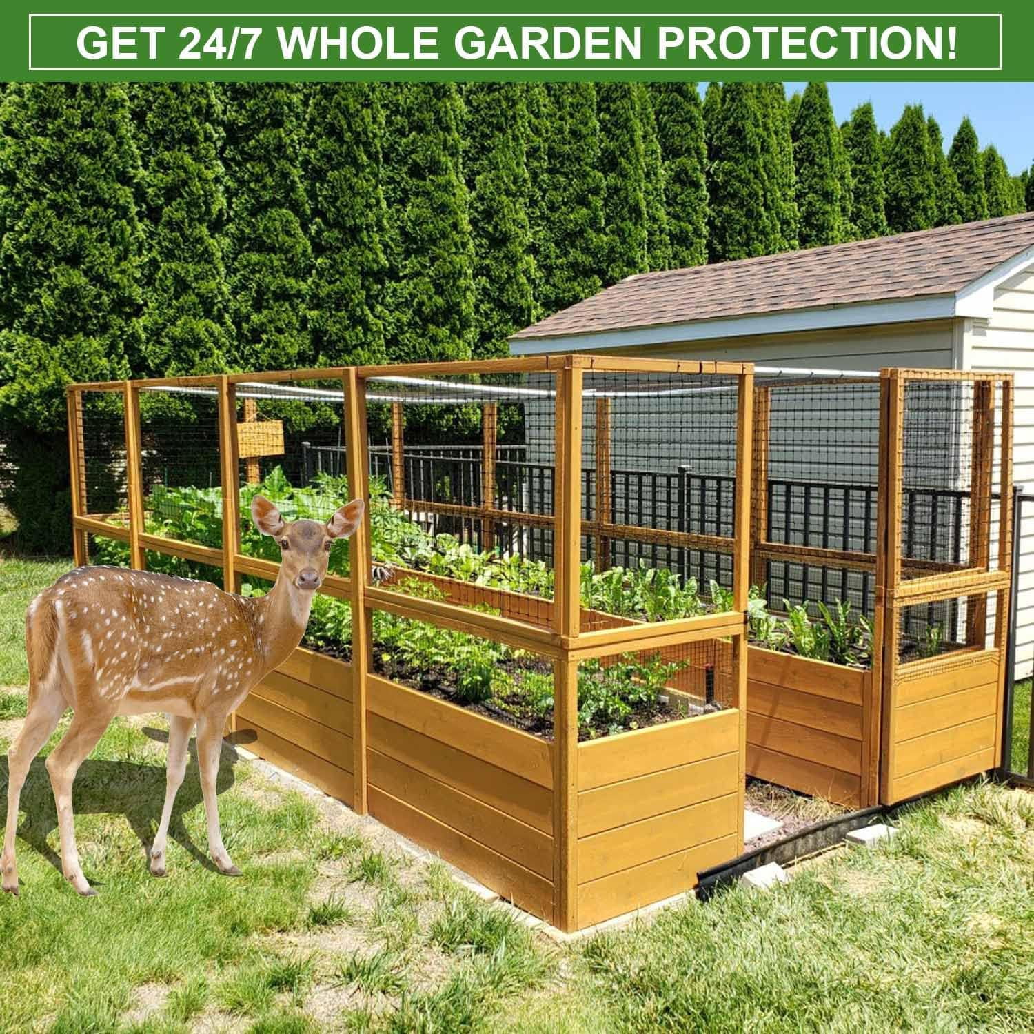 Heavy Duty Deer Netting Fence 8ft x 100ft for Garden  Against Birds and Animals