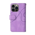 thumbnail image 3 of YEYKX for iPhone 12 Wallet Phone Case with 9 Card Holder Zipper Pocket, Magnetic Closure Premium Folio PU Leather Flip Case with Wrist Strap for iPhone 12 6.1inch,Purple,For iPhone 12, 3 of 8