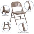 thumbnail image 2 of Flash Furniture Hercules Series Beige Metal Folding Chair, 2 of 9