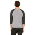 thumbnail image 2 of Bella + Canvas Unisex 3/4-Sleeve Baseball T-Shirt, 2 of 3