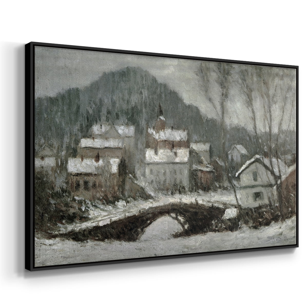 Vintage Landscape-CLXV By Wexford Home Framed in Black Wood Gallery Wrapped Canvas 25 in. x 37 in.