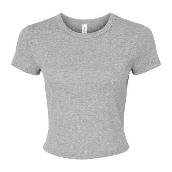 Bella   Canvas Womens Heather Micro-Rib Crop Top