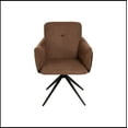 thumbnail image 6 of 360° Swivel Home Office Desk Chairs Set of 2,Dining Chairs with Arm, Upholstered Bedroom Chairs with Metal Base,Makeup Chair for Vanity, for Living Room, Bedroom,Study Room,Dining Room, 6 of 10