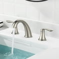 thumbnail image 5 of HOSSLLY Bathroom Faucets for Sink 3 Hole, Faucet for Bathroom Sink, Bathroom Faucet with Pop up Drain and Cold Hot Water Lines (Brushed Nickel, 2 Packs), 5 of 7