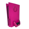 thumbnail image 1 of PS5 Plate Cover Case PS5 Faceplate Cooling Version Skin for Playstation 5 Disc Edition Upgraded Turbo Vents PS5 Replacement Side Plate Hard Shockproof ABS Anti-Scratch PS5 Plate Cooling Nova Pink, 1 of 5