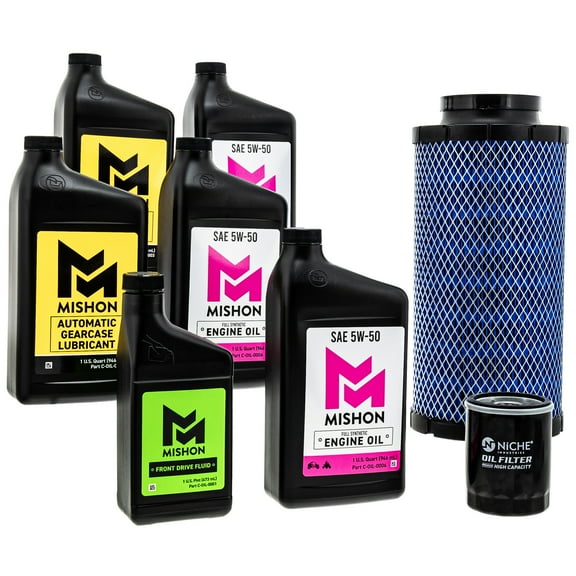 Mishon Full Service Oil Change Kit for Polaris RZR XP 4 Turbo S UTV 2016-2018 MK1012902
