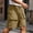Coffee, variant on Mens Casual Cargo Shorts Lightweight Solid with Zippered Deep Pockets Minimalist Moisture Wicking Shorts for Fishing