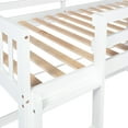 thumbnail image 3 of Noble House Twin Over Twin Bunk Bed, Pine Wood Frame with Climbing Ramp, Dual Ladders & Playhouse Design, White, 3 of 12