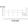 thumbnail image 3 of TSY TOOL Waterproof Over The Door Hook, Metal Vinyl White, 17.8"W, (2 Pack), 3 of 5
