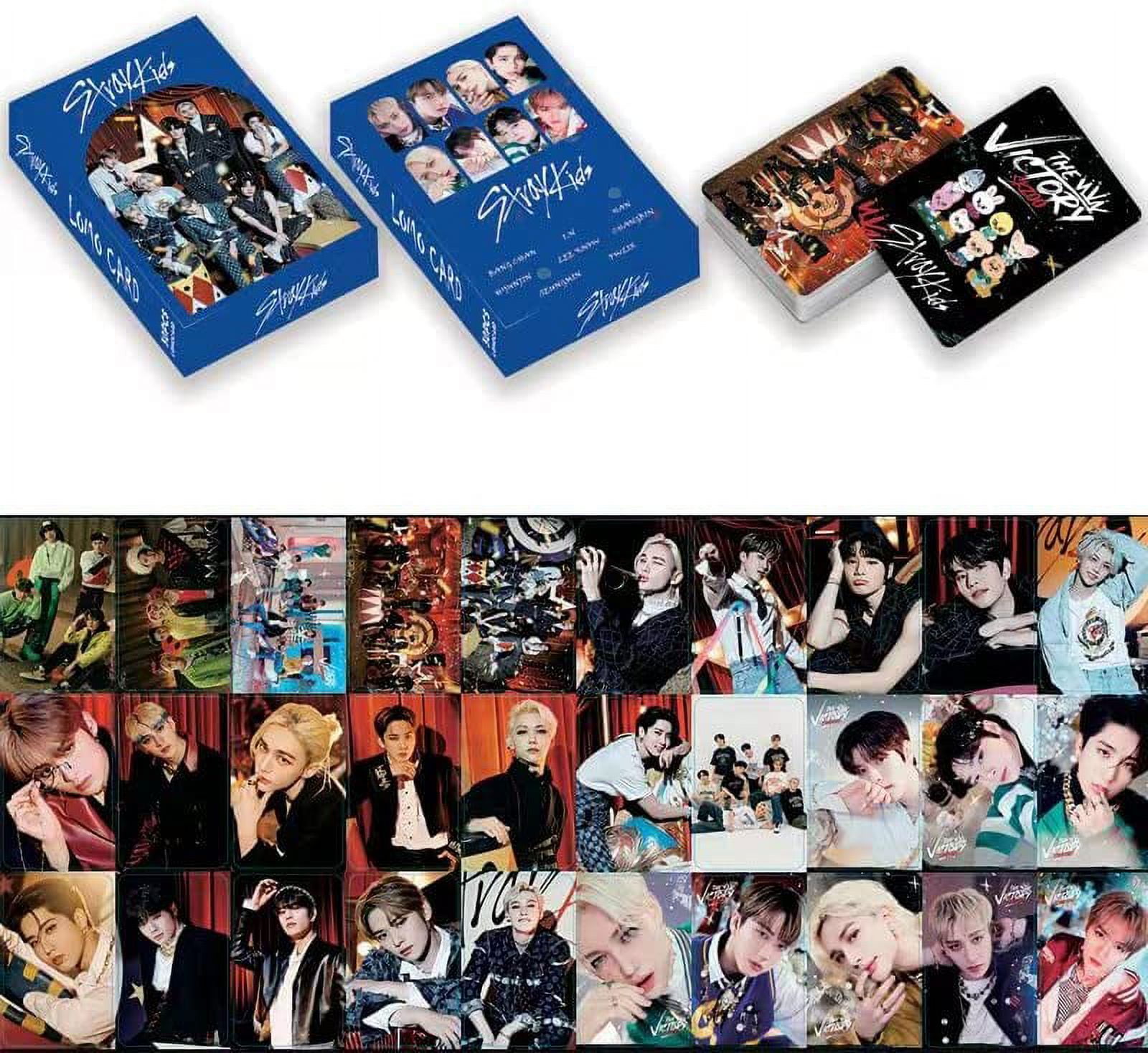 5 Pack/150 Pcs Stray Kids Lomo Card Kpop Photocards Greeting Card with Postcards Box