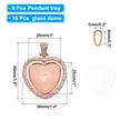 thumbnail image 2 of Uxcell Rhinestone Pendant Trays, 8 Set Double Sided 8pcs Glass Dome 16pcs, 2 of 6