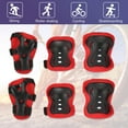thumbnail image 2 of Motoforti 6pcs Cycling Wrist Support Guard Elbow Knee Pads Red Black Bike Riding Protective Gear, 2 of 7