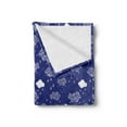 thumbnail image 2 of Clouds Soft Flannel Fleece Throw Blanket, Vertical Short Striped Rainy Weather Scattered Nature Seasonal Drip Drop, Cozy Plush for Indoor and Outdoor Use, 70" x 90", Dark Blue and White, by Ambesonne, 2 of 5