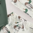 thumbnail image 3 of Xudanell Newborn Outfits Baby Boy Letter Printed Romper Mallard Duck Pants Summer Clothes with Matching Hat Dark Green 12-18 Months, 3 of 6