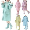 thumbnail image 6 of XIMIN Kids Rain Coat for Girls and Boys Raincoat Lightweight Waterpoof Windbreak Lightweight Long Sleeves Kids Rain Jacket Toddler Rain Wear Outdoor (8-9 Years, Pink), 6 of 6