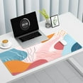 thumbnail image 3 of Auhoahsil Ultra Large Gaming Mousepad, XXL Desk Mat, Pretty Extended Full Size Desktop Matt for Keyboard, Laptop & Computer, 35.5 x 15.7 in, Abstract Orange Pink Pattern, 3 of 7