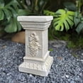 thumbnail image 2 of 11.81" H Garden Pedestal Statue with Bow Design,Weatherproof Outdoor Pedestal for Sculptures,Suitable for Garden Decoration,White, 2 of 7